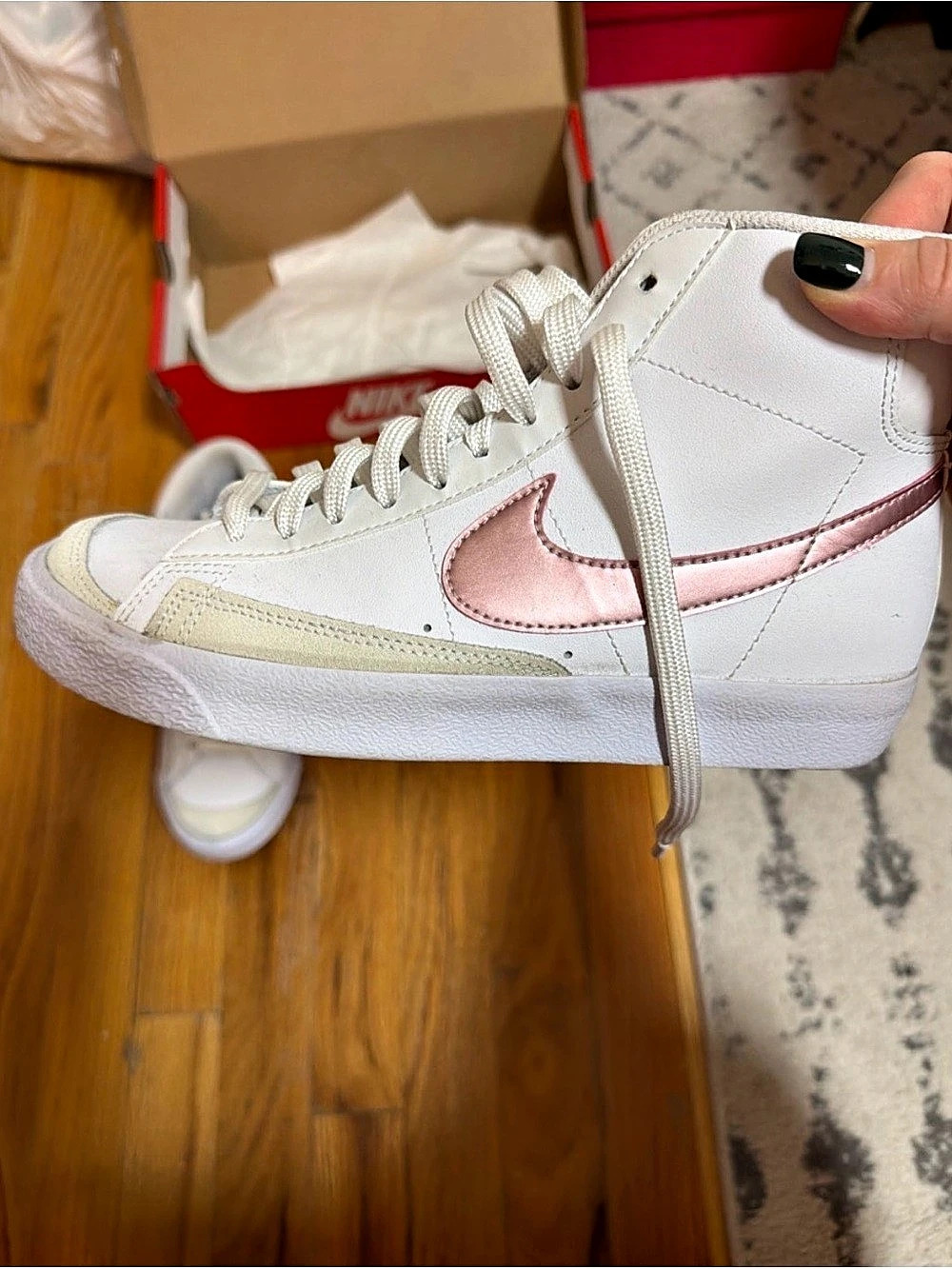 Nike Blazer Mid '77 Vintage 'White Pink Oxford' Sneakers